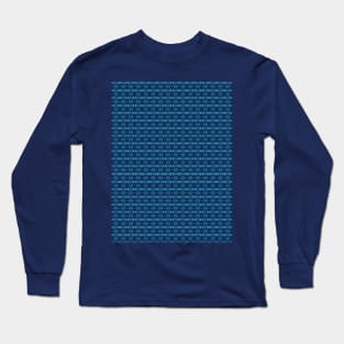 Bright Blue Pattern Long Sleeve T-Shirt